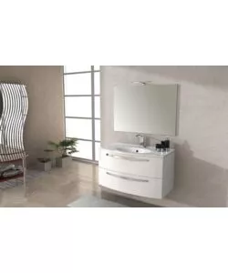 Mobile bagno 'stella 100' colore bianco lucido, 101x55x56 cm